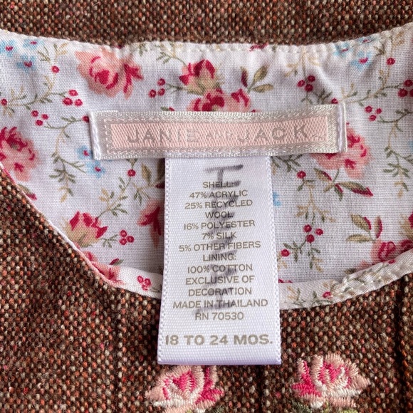 Janie and Jack Brown Trapeze Jumper 18-24 Mos. [K82] - Picture 4 of 5